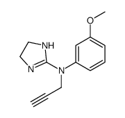 N-(3-methoxyphenyl)-N-prop-2-ynyl-4,5-dihydro-1H-imidazol-2-amine结构式