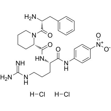 H-D-Phe-Pip-Arg-pNA dihydrochloride结构式
