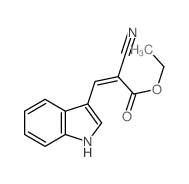 2-Propenoic acid,2-cyano-3-(1H-indol-3-yl)-, ethyl ester结构式