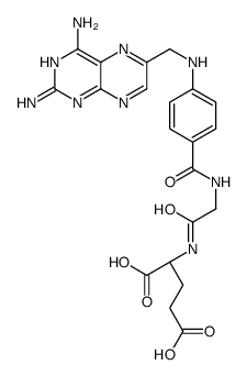 N-(N-(4-(((2,4-Diamino-6-pteridinyl)methyl)amino)benzoyl)glycyl)-L-glu tamic acid Structure