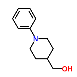 (1-苯基-4-哌啶基)甲醇结构式