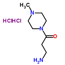 3-氨基-1-(4-甲基-1-哌嗪)-1-丙酮双盐酸盐结构式
