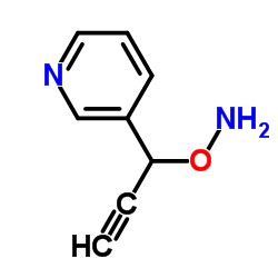 Pyridine, 3-[1-(aminooxy)-2-propynyl]- (9CI) Structure