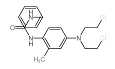 1-[4-[bis(2-chloroethyl)amino]-2-methyl-phenyl]-3-phenyl-urea结构式