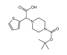2-(4-BOC-哌嗪基)-2-(2-噻吩基)乙酸结构式