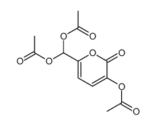 [6-(diacetyloxymethyl)-2-oxopyran-3-yl] acetate Structure