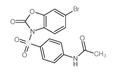 N-[4-(6-bromo-2-oxo-benzooxazol-3-yl)sulfonylphenyl]acetamide Structure