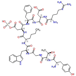 (Thr28,Nle31)-Cholecystokinin-33 (25-33) (sulfated) Structure