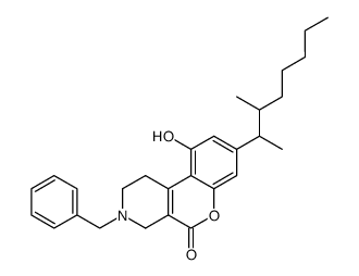 3-benzyl-8-(1,2-dimethyl-heptyl)-10-hydroxy-1,2,3,4-tetrahydro-chromeno[3,4-c]pyridin-5-one结构式