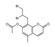 8-(2,3-dibromopropyl)-5-methyl-2-oxo-2H-chromen-7-yl acetate Structure