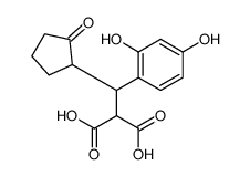 2-[(2,4-dihydroxyphenyl)-(2-oxocyclopentyl)methyl]propanedioic acid结构式