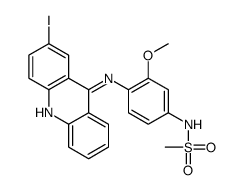 N-[4-[(2-iodoacridin-9-yl)amino]-3-methoxyphenyl]methanesulfonamide Structure