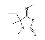 (Z)-4-ethyl-3,4-dimethyl-5-(methylimino)thiazolidine-2-thione结构式