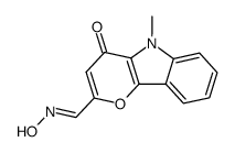 (E)-5-methyl-4-oxo-4,5-dihydropyrano[3,2-b]indole-2-carbaldehyde oxime结构式