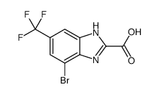 4-bromo-6-(trifluoromethyl)-1H-benzimidazole-2-carboxylic acid Structure