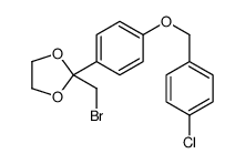 2-(bromomethyl)-2-[4-[(4-chlorophenyl)methoxy]phenyl]-1,3-dioxolane结构式