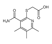 Acetic acid, 2-[[3-(aminocarbonyl)-4,5,6-trimethyl-2-pyridinyl]thio]结构式