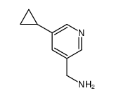 (5-环丙基吡啶-3-基)甲胺结构式