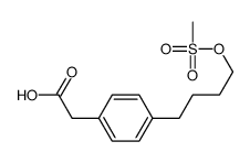 2-[4-(4-methylsulfonyloxybutyl)phenyl]acetic acid Structure