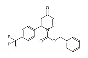 (+/-)-benzyl 4-oxo-2-[4-(trifluoromethyl)phenyl]-3,4-dihydropyridine-1(2H)-carboxylate Structure