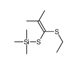 (1-ethylsulfanyl-2-methylprop-1-enyl)sulfanyl-trimethylsilane Structure
