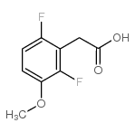 2,6-二氟-3-甲氧苯醋酸结构式