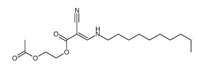 2-acetyloxyethyl 2-cyano-3-(decylamino)prop-2-enoate Structure