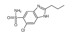 6-chloro-2-propyl-3H-benzimidazole-5-sulfonamide Structure