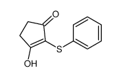 3-hydroxy-2-phenylsulfanylcyclopent-2-en-1-one Structure