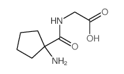 2-[(1-aminocyclopentanecarbonyl)amino]acetic acid结构式