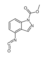 4-isocyanatoindazol-1-carboxylic acid methyl ester Structure