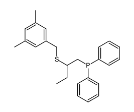2-[(3,5-dimethylphenyl)methylsulfanyl]butyl-diphenylphosphane结构式