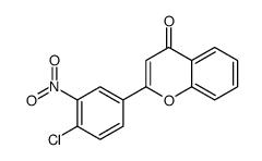 2-(4-chloro-3-nitrophenyl)chromen-4-one结构式