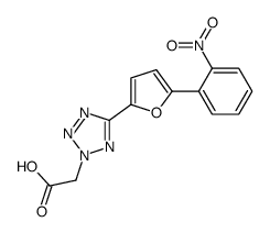 2-[5-[5-(2-nitrophenyl)furan-2-yl]tetrazol-2-yl]acetic acid Structure