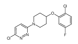 3-chloro-6-[4-(2-chloro-5-fluorophenoxy)piperidin-1-yl]pyridazine Structure