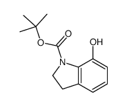 7-羟基吲哚啉-1-羧酸叔丁酯结构式