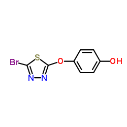 4-[(5-Bromo-1,3,4-thiadiazol-2-yl)oxy]phenol Structure
