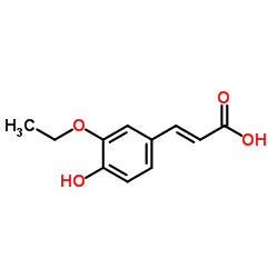 3-Ethoxy-4-hydroxycinnamic acid Structure