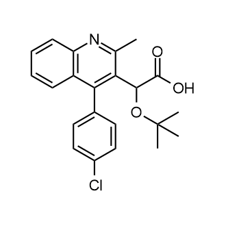 2-(叔丁氧基)-2-(4-(4-氯苯基)-2-甲基喹啉-3-基)乙酸结构式