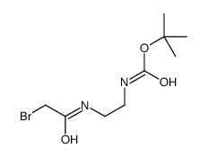 tert-butyl N-[2-[(2-bromoacetyl)amino]ethyl]carbamate Structure