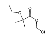 氯甲基 2-乙氧基-2-甲基丙酸酯结构式