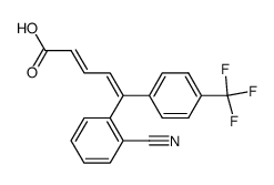 (2E,4Z)-5-(2-Cyanophenyl)-5-[4-(trifluoromethyl)phenyl]-2,4-pentadienoic acid Structure