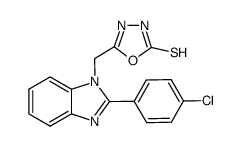 5-((2-(4-(benzyloxy)phenyl)-1H-benzo[d]imidazol-1-yl)methyl)-1,3,4-oxadiazole-2-thiol结构式