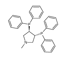 {(3R,4R)-3,4-bis(diphenylphosphino)-1-methylpyrrolidine Structure