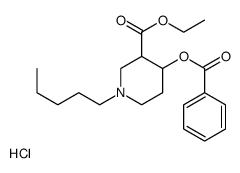ethyl 4-benzoyloxy-1-pentylpiperidine-3-carboxylate,hydrochloride Structure