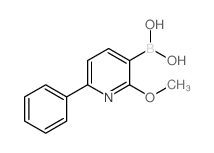 (2-Methoxy-6-phenylpyridin-3-yl)boronic acid structure