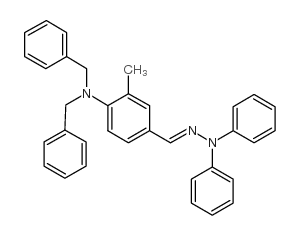 2-甲基-4-二苄氨基苯甲醛-1,1-二苯腙结构式