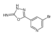 5-(5-bromopyridin-3-yl)-1,3,4-oxadiazol-2-amine结构式