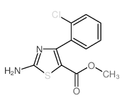 2-氨基-4-(2-氯苯基)噻唑-5-羧酸甲酯结构式