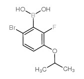 6-Bromo-2-fluoro-3-isopropoxyphenylboronic acid Structure